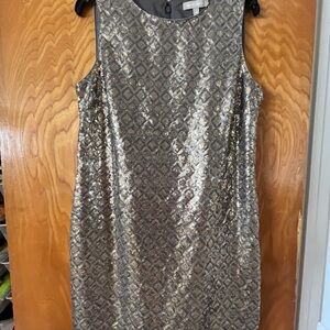 Banana Republic Silver Sequin Dress